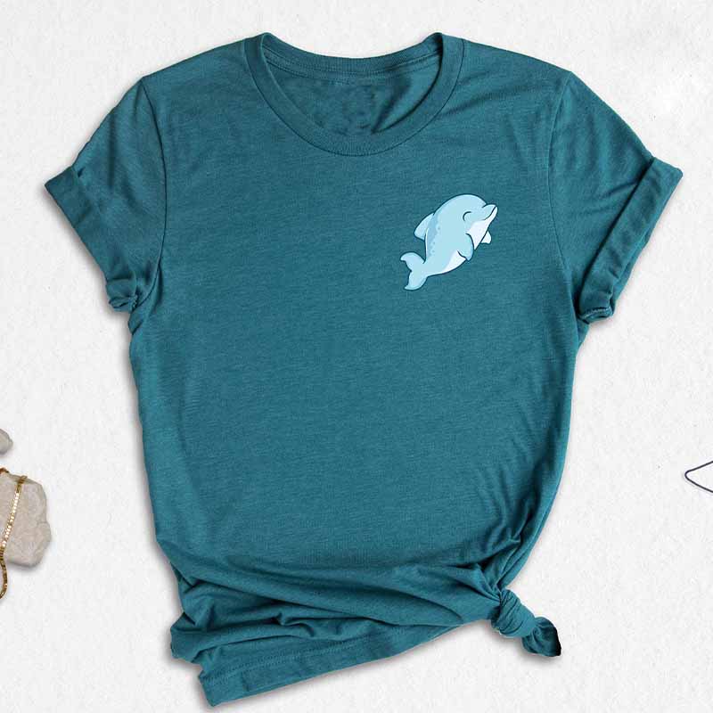 Pocket The Cute Dolphin Of  Animal Lover Gift T-Shirt