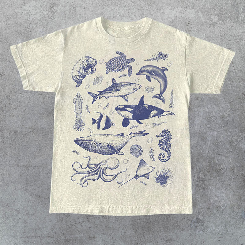 Vintage Sea Animal Retro Ocean T-Shirt