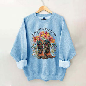 Wild Flowers Wild Horses Sweatshirt