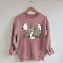 Ghost Houseplant Lover Gardening Sweatshirt