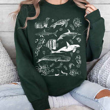 Vintage 90s Tattoo Sea Animal Swea Sweatshirt