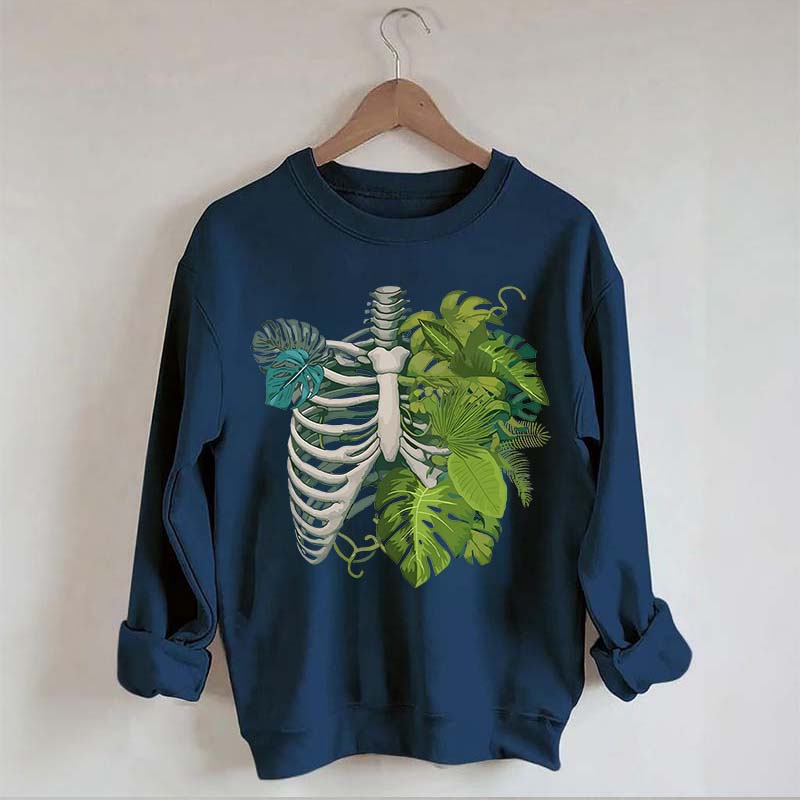 Skeleton Plant Body Sweatshirt