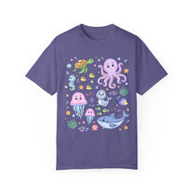 Cute Kindergarten Colorful Ocean Animal  With Fish T-Shirt