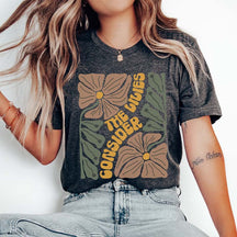 Floral Minimalist Boho Lilies Religious T-Shirt