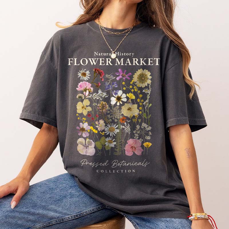 Flower Market Granola Girl Camping T-Shirt