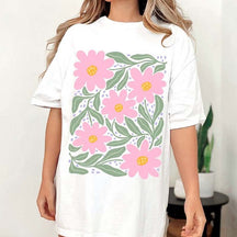 Boho Floral Pink Flower T-Shirt