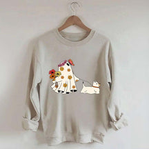 Cute Ghost Walking Dog Sweatshirt