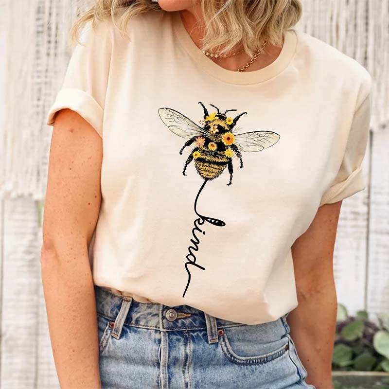 Be Kind Bee Positive Sunflowers T-shirt