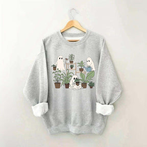 Ghost Houseplant Lover Gardening Sweatshirt