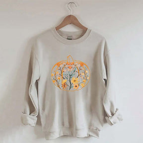 Fall Floral Pumpkin Sweatshirt