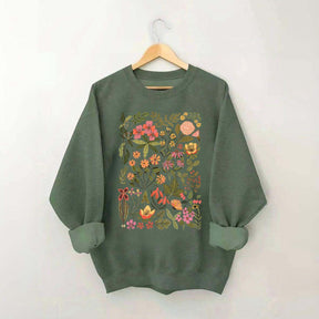 Wildflowers Vintage Botanical Sweatshirt