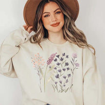 Garden Nature Lover Watercolor Flowers Sweatshirt