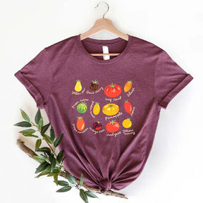 Tomato Vegan Vegetable Fruit Foodie T-Shirt