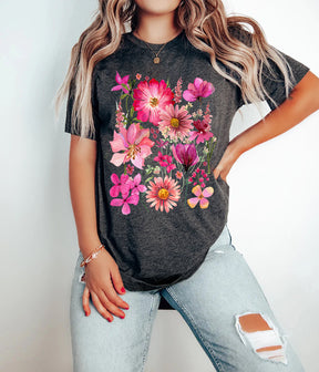 Pressed Flowers Tshirt Boho Wildflowers Cottagecore Shirt