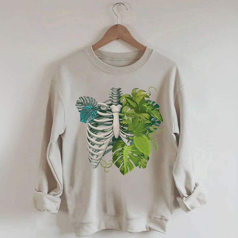 Skeleton Plant Body Sweatshirt