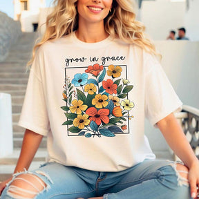 Grow in Grace Trendy flowers T-Shirt