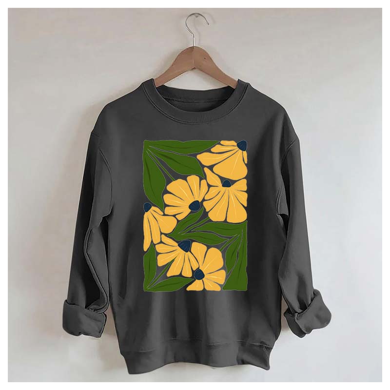 Flower Market Colorful Abstract Botanical Sweatshirt