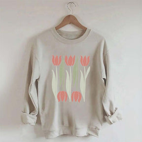 Boho Flower Fresh Tulips Sweatshirt