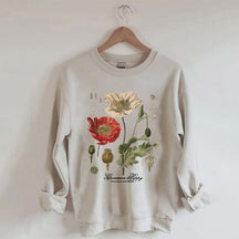 Vintage Poppy Flowers Sweatshirt