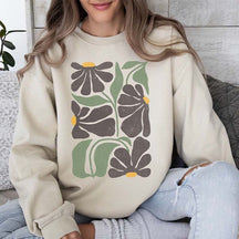 Women Floral Minimalist Flower Print Sweatshirt