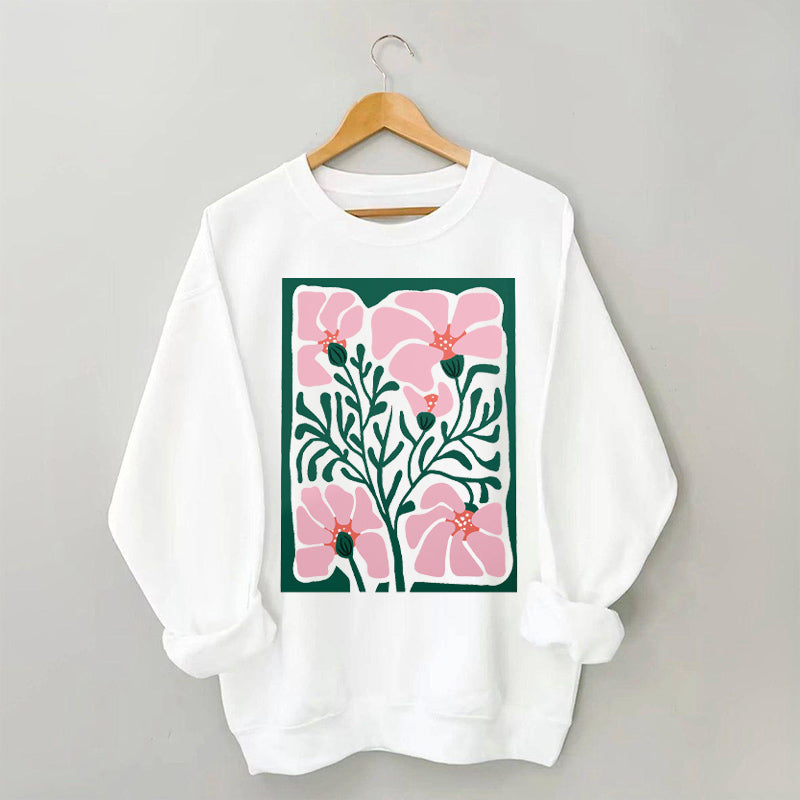 Bright Abstract Flower Botanical Sweatshirt