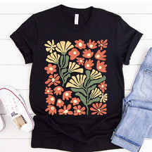 Abstract Flower Botanical T-Shirt