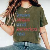 Loves Jesus And America Too T-Shirt