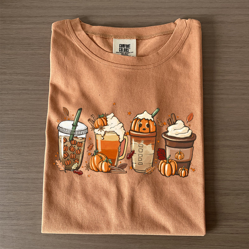 Comfort Colors Fall Coffee Pumpkin T-Shirt