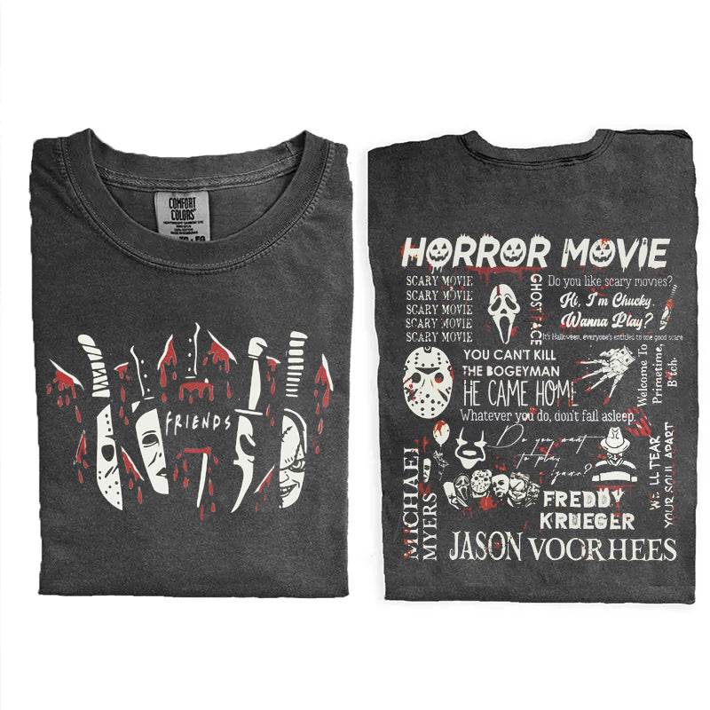 Retro Vibes Horror Movie  T-shirt