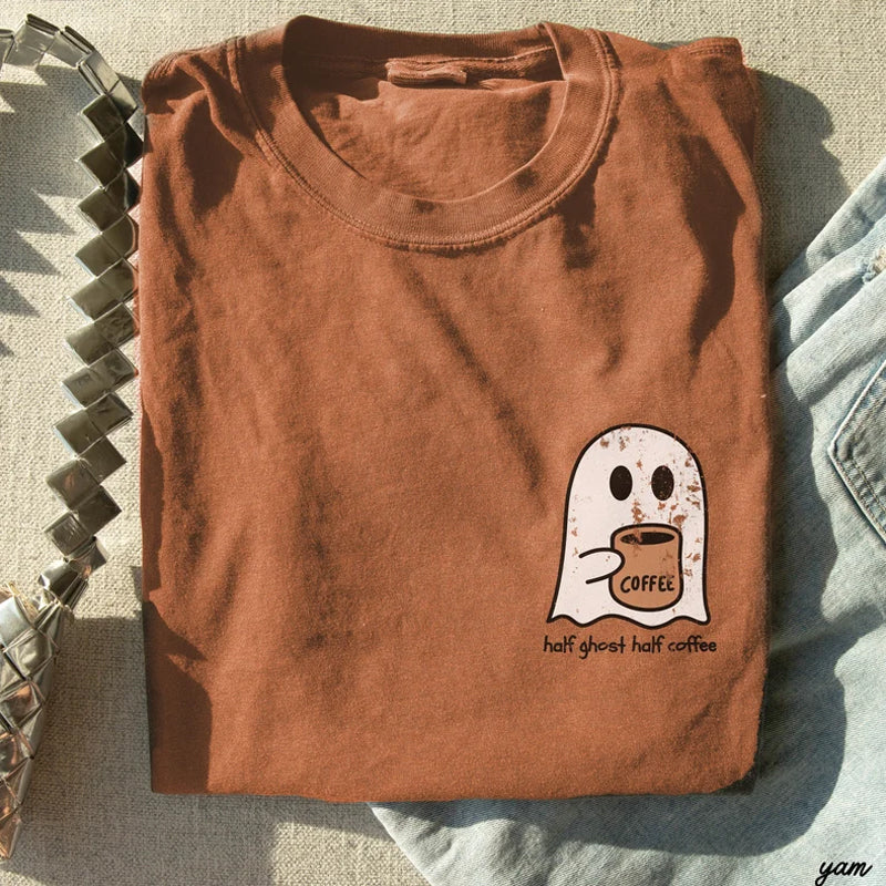 Comfort Colors Retro Cute Spooky Coffee T-Shirt