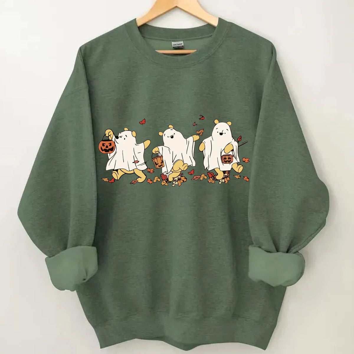 Retro Pooh Ghost Halloween Sweatshirt