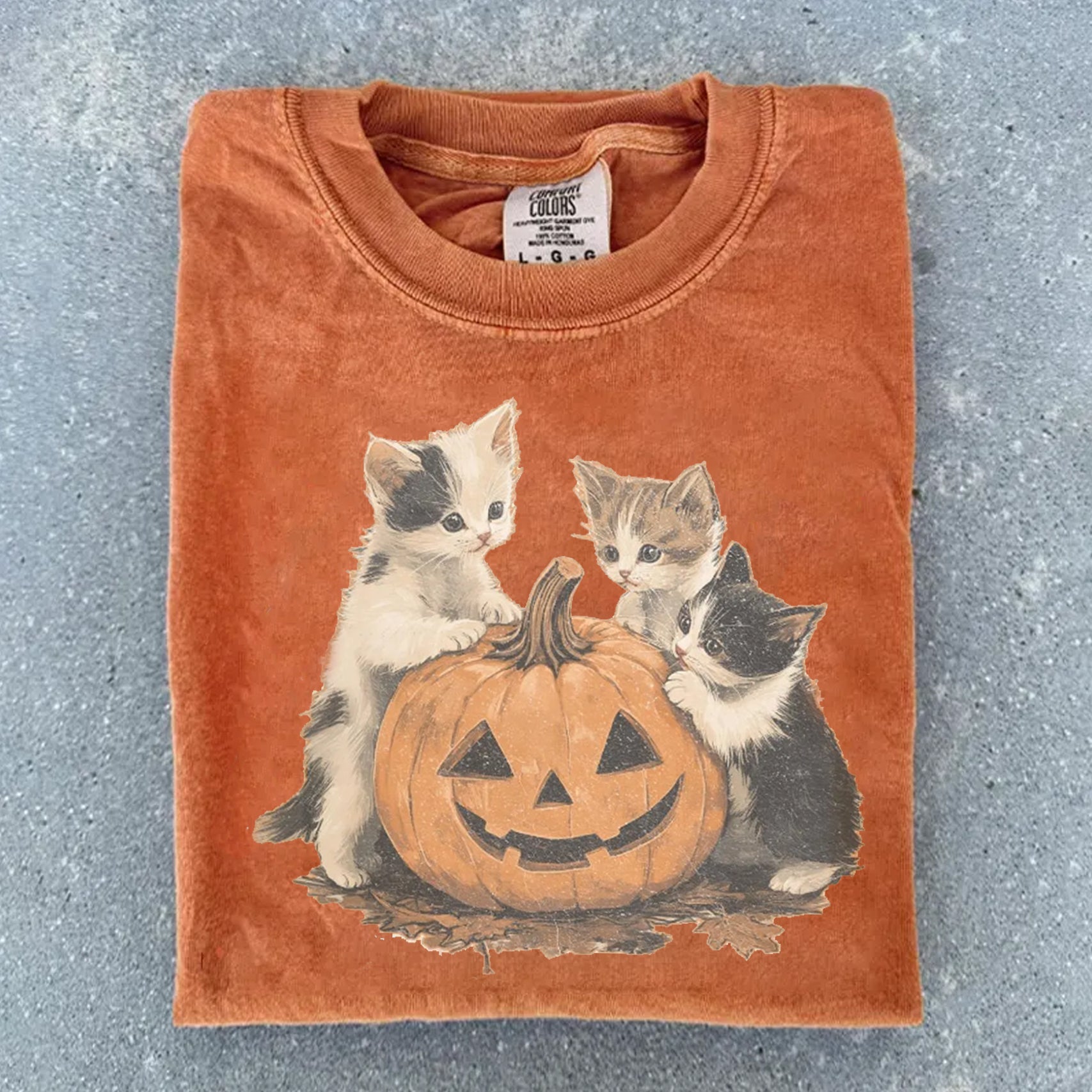 Vintage 90s Cat Halloween T-shirt