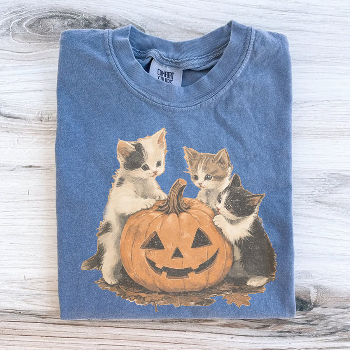 Vintage 90s Cat Halloween T-shirt