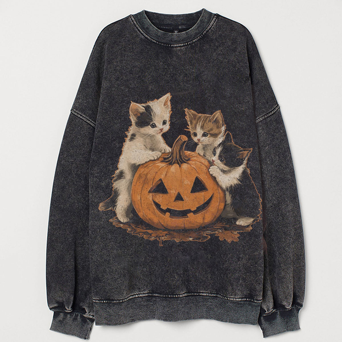 Vintage 90s Cat Halloween Sweatshirt