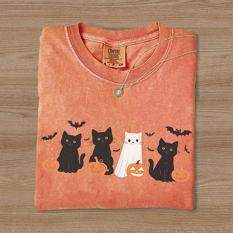 Comfort Colors Halloween Cat T-shirt