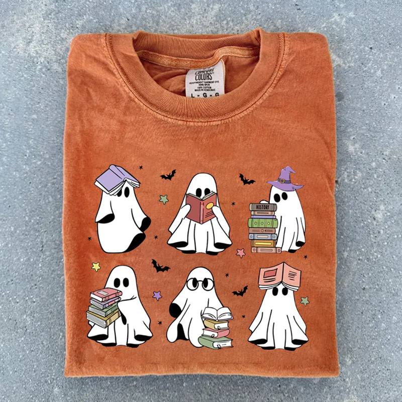 Ghosts Reading Books T-shirt