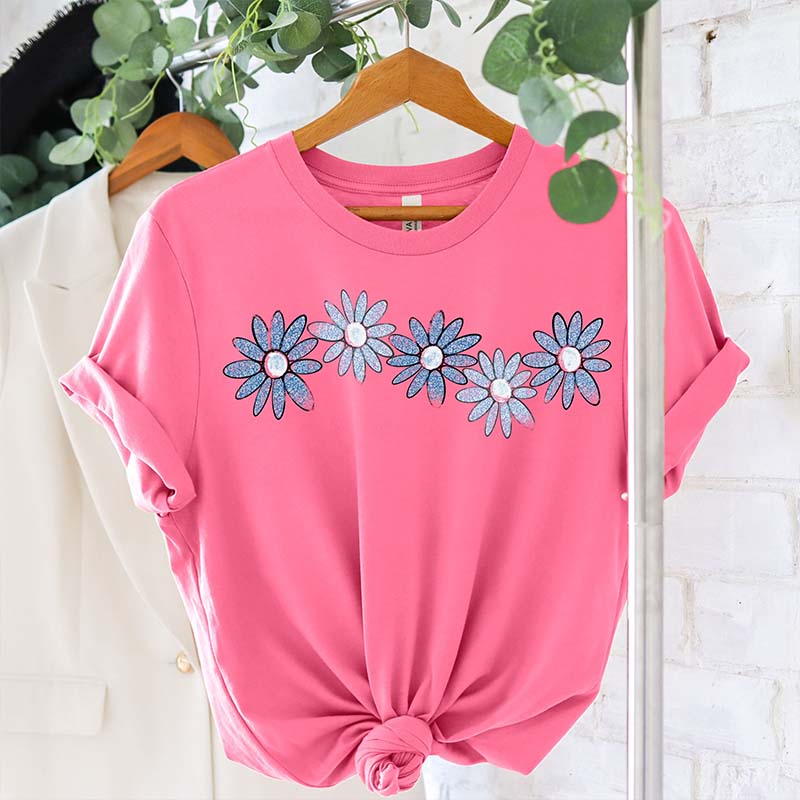 Blue Daisy Wildflower Cute T-Shirt