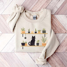 Cats and Plants Succulent Sweatshirt