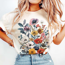 Boho Vintage Wildflowers Gardening Gift T-Shirt