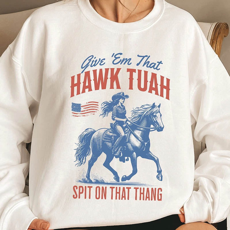 USA Hawk Tuah Sweatshirt