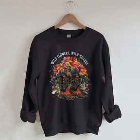 Wild Flowers Wild Horses Sweatshirt