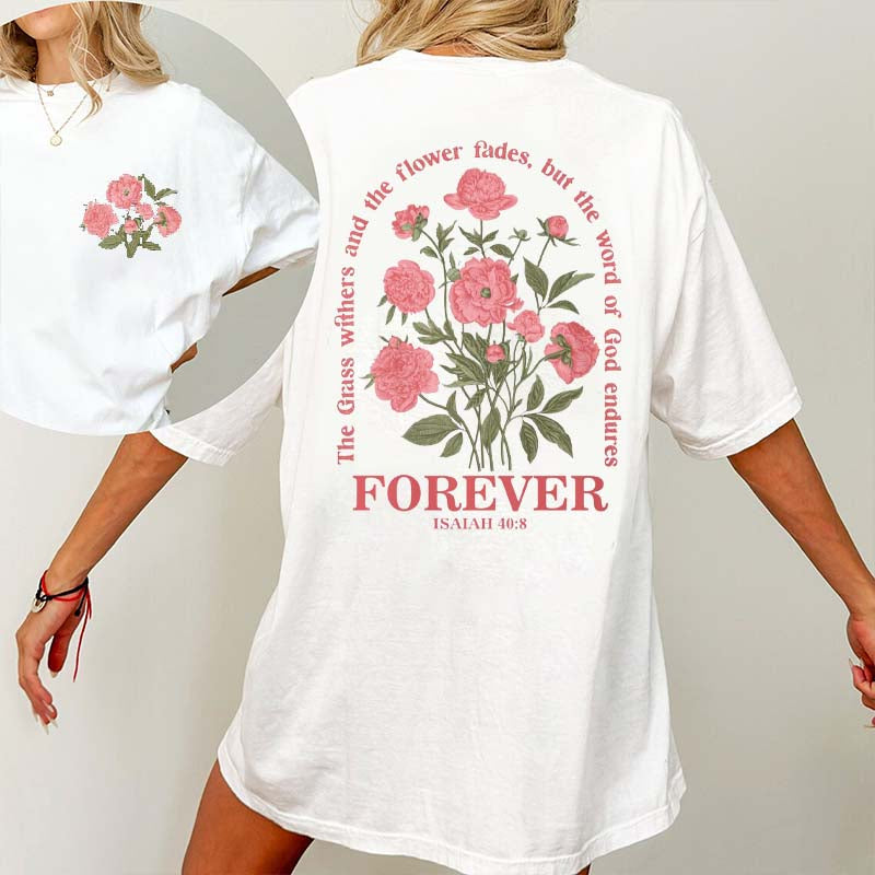 Women Bible Verse Vintage Floral  T-Shirt