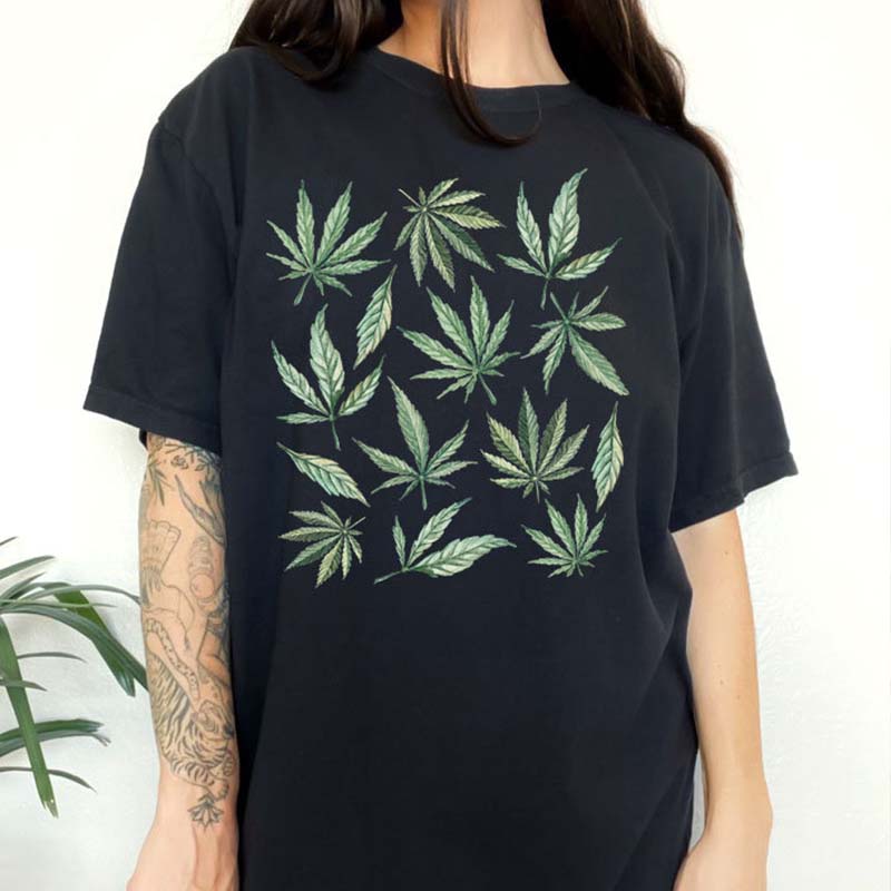 Green Cannabis Weed T-Shirt