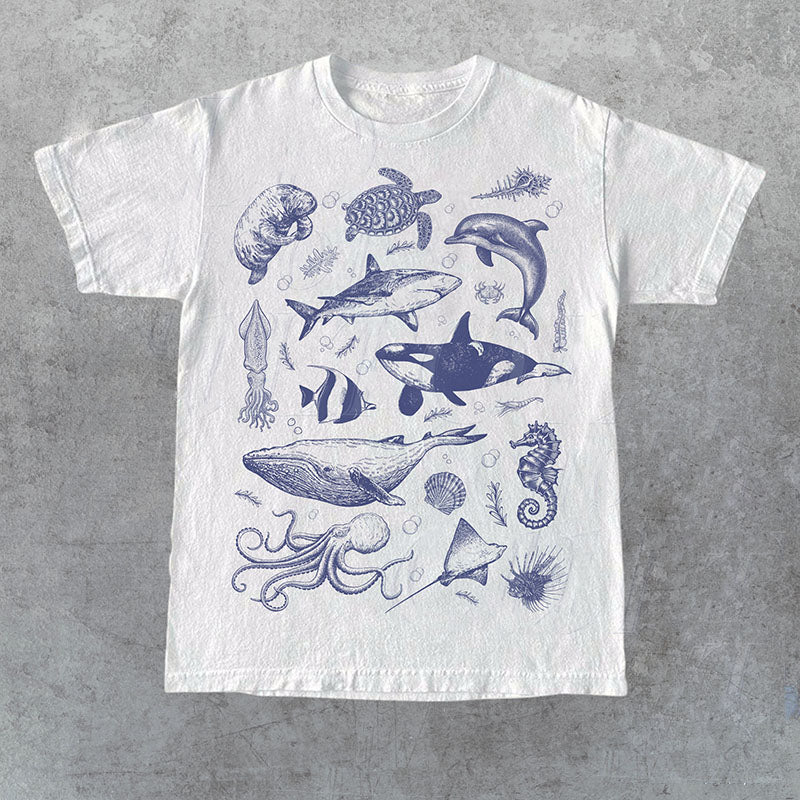 Vintage Sea Animal Retro Ocean T-Shirt