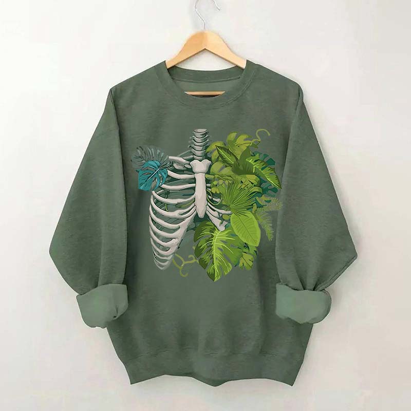 Skeleton Plant Body Sweatshirt