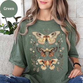 Vintage Floral Moth Insect T-Shirt