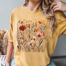 Autumn Wildflowers Botanical Gardener T-Shirt