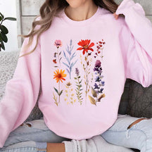 Vintage Pressed Flowers Fairycore Sweatshirt