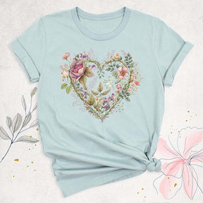 Floral Heart Lover Wildflower T-Shirt