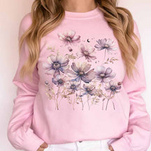 Boho Women Floral Minimalist Sweatshirt